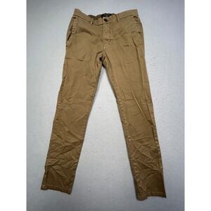 MATCHSTICK Chino Pants Cotton Spandex Brown Khaki W29 Mens